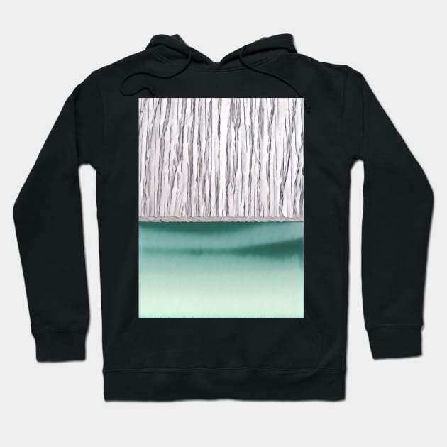 Paper Forrest Over Green River Hoodie by Tovers